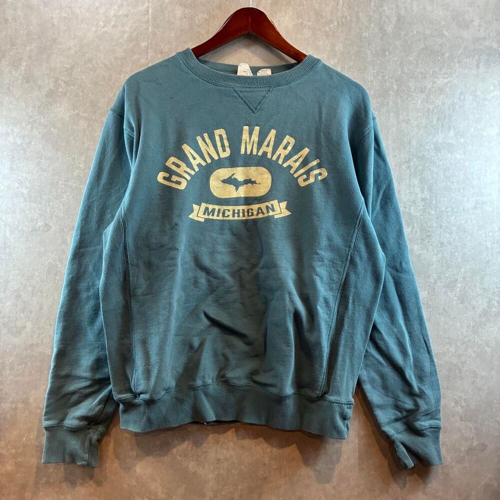 Blue-84 Men's Blue and Green Sweatshirt